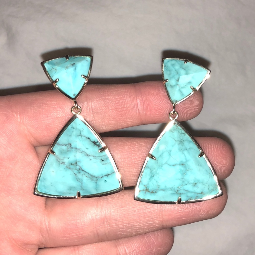 Kendra Scott Turquoise Agate Earrings